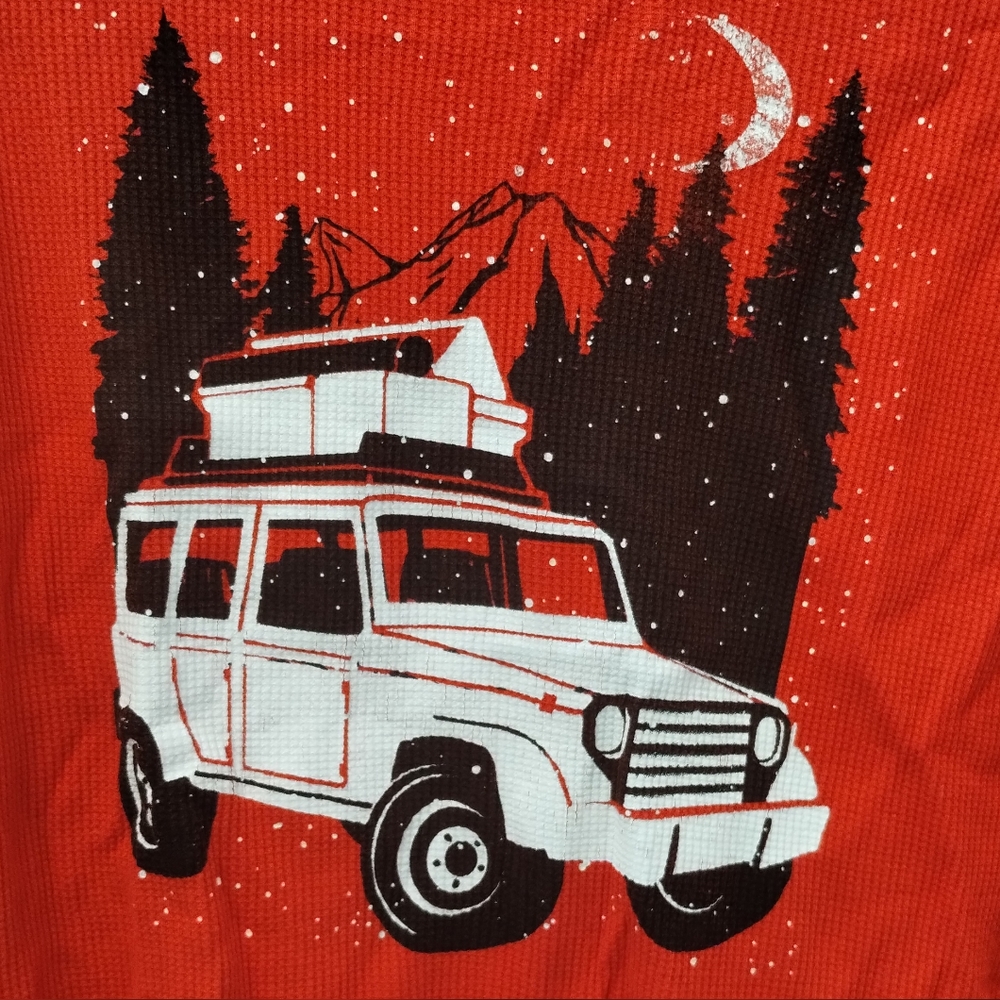 -Old Navy Boy M (8) Red Adventure Car Long  Sleeve Winter Shirt Top Kidcore - Picture 6 of 14